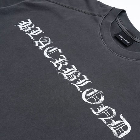 『BLACKBLOND』　crushed faith pigment t-shirt (Charcoal)