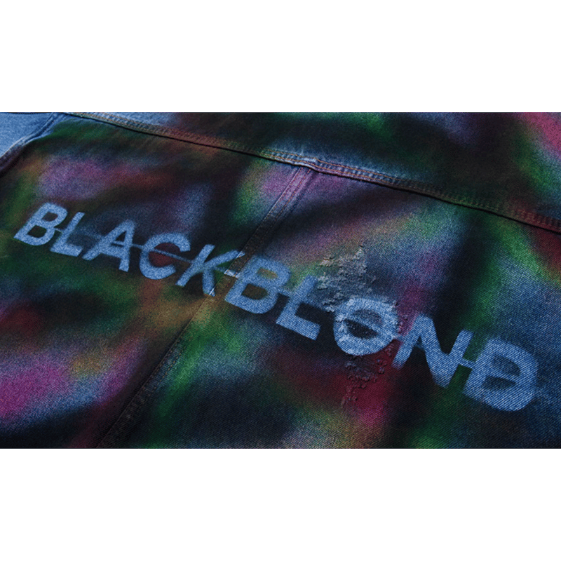 BLACKBLOND』 スプレーカスタムデニムジャケット (Blue) | 6LJStore