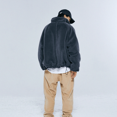 『Code:graphy』 　ヘビーボアフリースジャケット (Charcoal)