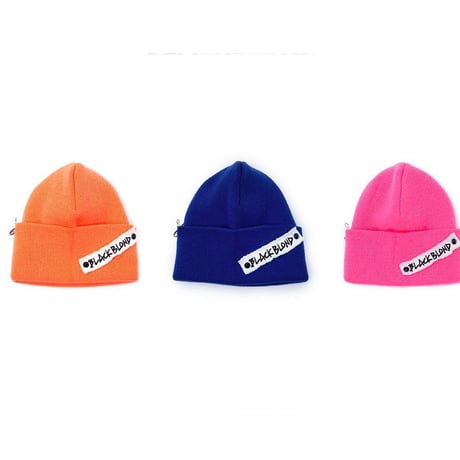 『BLACKBLOND』   Side Patch Long Beanie