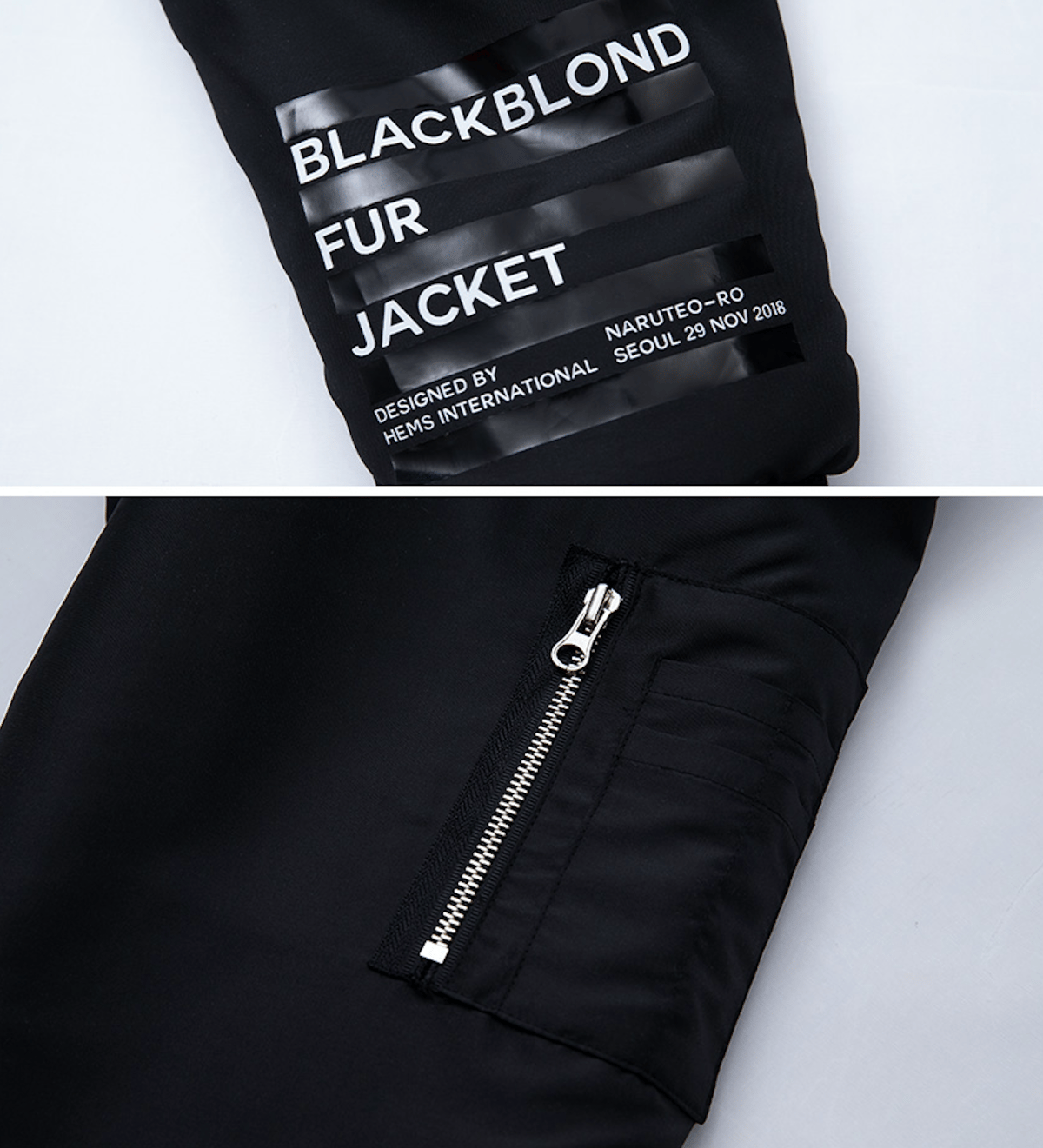 Blackblond Reversible Fur Hood Jacket (Black) |