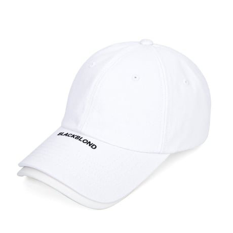 『BLACKBLOND』  クラシックロゴダブルバイザーキャップ (White)