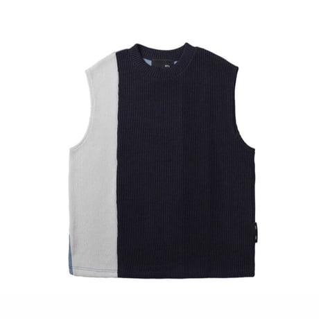『 BY:L 』 　ファブリックミックスベスト  (Navy)