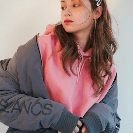 『LOUPS BLANCS』レイヤードフードボレロ (Pink)