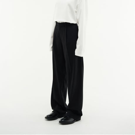 『HIFIFNK』  alden wool trousers pants (Black)