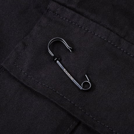 『BLACKBLOND』 　ベーシックワイドストリングカーゴパンツ (Black)