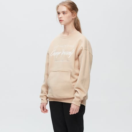 『Verynineflux』   　オートグラフスウェット (Beige)