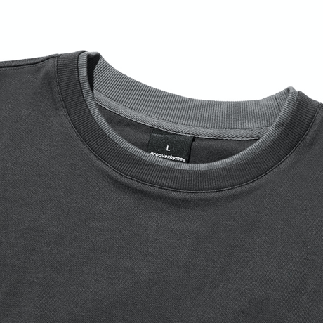 『grooverhyme』 　レイヤードロングスリーブ Tシャツ (Charcoal)