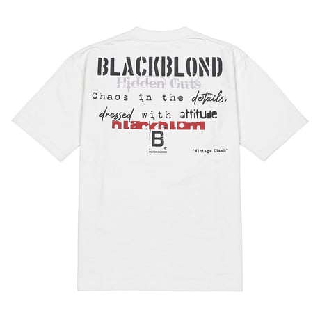 『BLACKBLOND』  Vintage Clash Pigment T-Shirt (Vintage White)