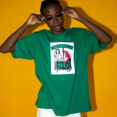 『SK8ER ROCK』 　プレイイングプール半袖 Tシャツ (Green)