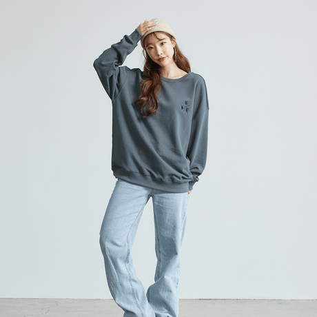 『CORUNU』  3シグネチャーロゴスウェット (Charcoal)