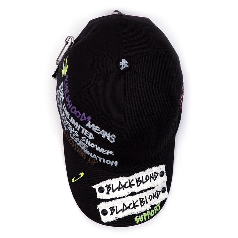 BLACKBLOND』 サイドロゴチャイルドフードキャップ (Black BLACKBLOND』 サイドロゴチャイルドフードキャップ (Black