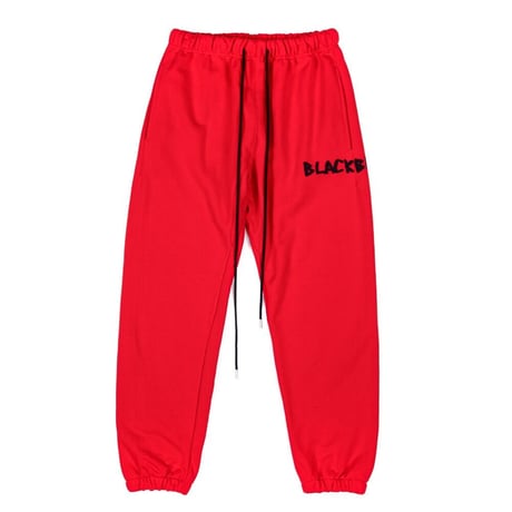 『BLACKBLOND』 　グラフィティーサイドロゴスウェットパンツ (Red)