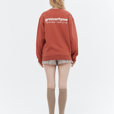 『grooverhyme』 　NYC ロケーションスウェット (Brick)
