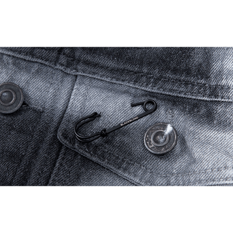 『BLACKBLOND』 　スプレーカスタムデニムジャケット (Charcoal)