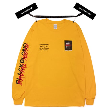 『BLACKBLOND』 　ブルータルロングスリーブ Tシャツ (Yellow)