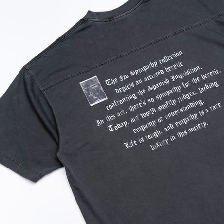 『BLACKBLOND』　crushed faith pigment t-shirt (Charcoal)