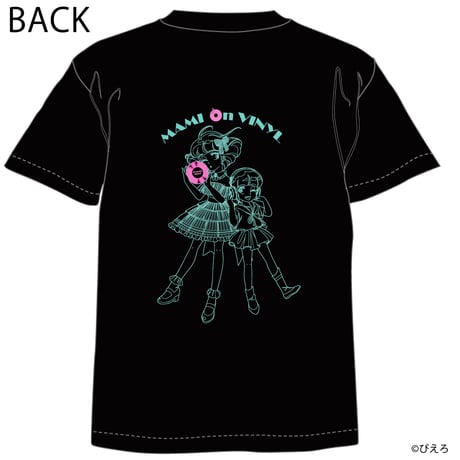 『魔法の天使クリィミーマミ』MAMI on VINYL ビッグシルエットTシャツ（Black）