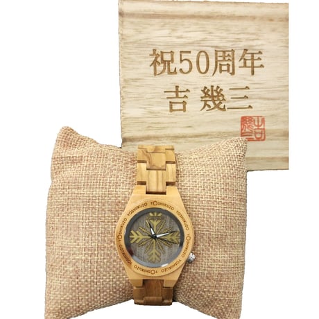 吉幾三　50周年記念スペシャル レディース木製腕時計