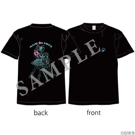 『魔法の天使クリィミーマミ』MAMI on VINYL ビッグシルエットTシャツ（Black）