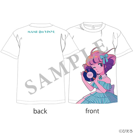 『魔法の天使クリィミーマミ』MAMI on VINYL　ビッグシルエットTシャツ（White）