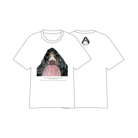 『天使のたまご』全米初登場4位!! 天使のたまご「水に棲む」x 久米繊維コラボTシャツ (白)