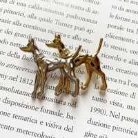 70’s vintage dogs brooch