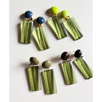 Milanese designer's resin earrings & pierces