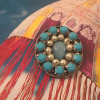 60's vintage cabochon pearl brooch