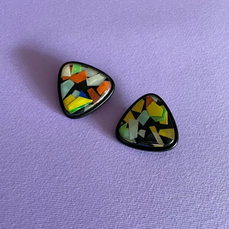 Milanese designer's vintage resin earrings