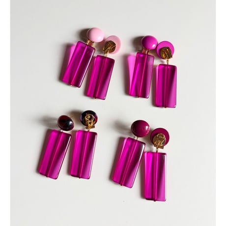 Milanese designer's resin earrings & pierces