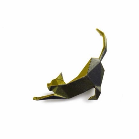 3D printed cat brooch