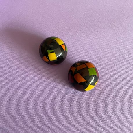 Milanese designer's vintage resin earrings