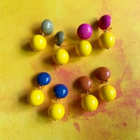 Milanese designer's resin earrings & pierces
