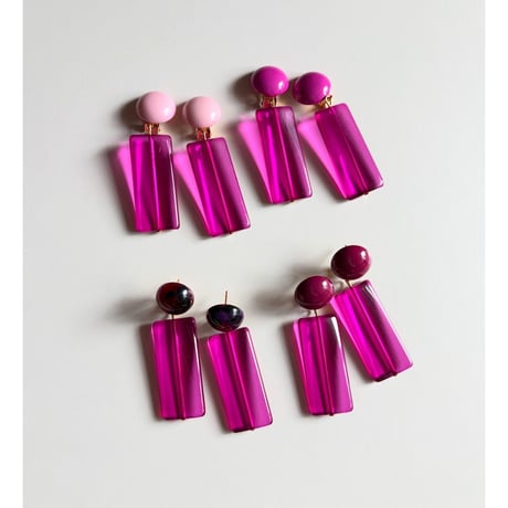 Milanese designer's resin earrings & pierces