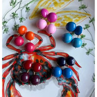 Milanese designer's resin earrings & pierces
