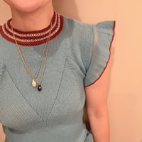 Milanese designer's necklace & pierces_2 colors