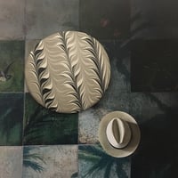 60's vintage ceramic brooch