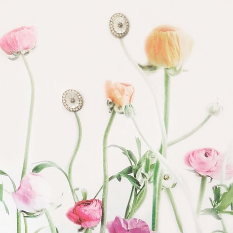 Oval flower pierces