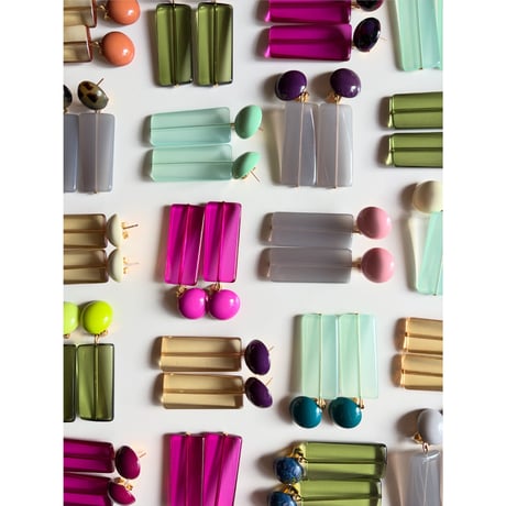 Milanese designer's resin earrings & pierces