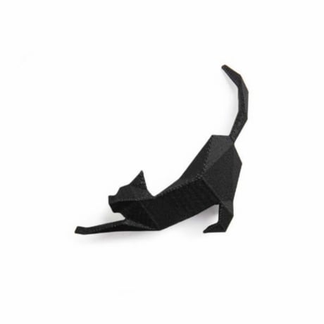 3D printed cat brooch