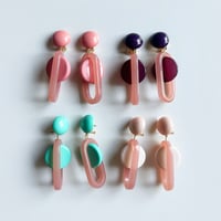 Milanese designer's resin earrings & pierces