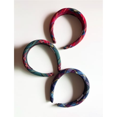 Sicilian hair band tartan check_3 types