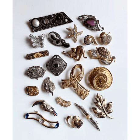 60's vintage brooch_4 types