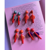 Milanese designer's resin earrings & pierces