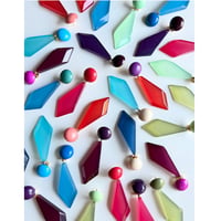 Milanese designer's resin earrings & pierces