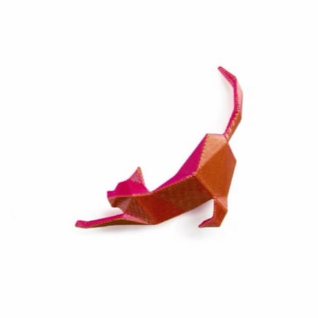 3D printed cat brooch