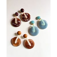 Milanese designer's resin earrings & pierces