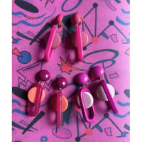 Milanese designer's resin earrings & pierces
