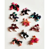 Milanese designer's vintage resin earrings & pierces